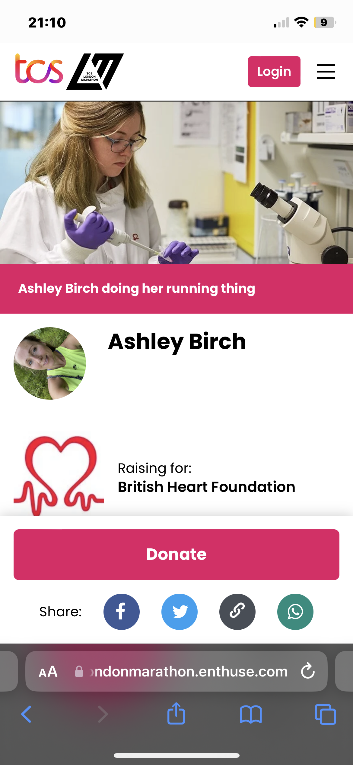 Donate to British Heart Foundation and get ne round the marathon!