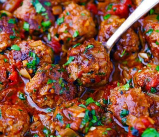 Thursday Delivery- Lebanese spiced lamb and beef meatballs with cous cous