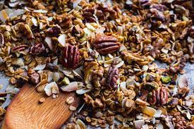 Super Nutty Granola! New recipe   -Low Sugar- Handmade organic granola- high protein-  Cacao nib, magnesium packed granola - 100% organic and chocked full of nuts and seeds